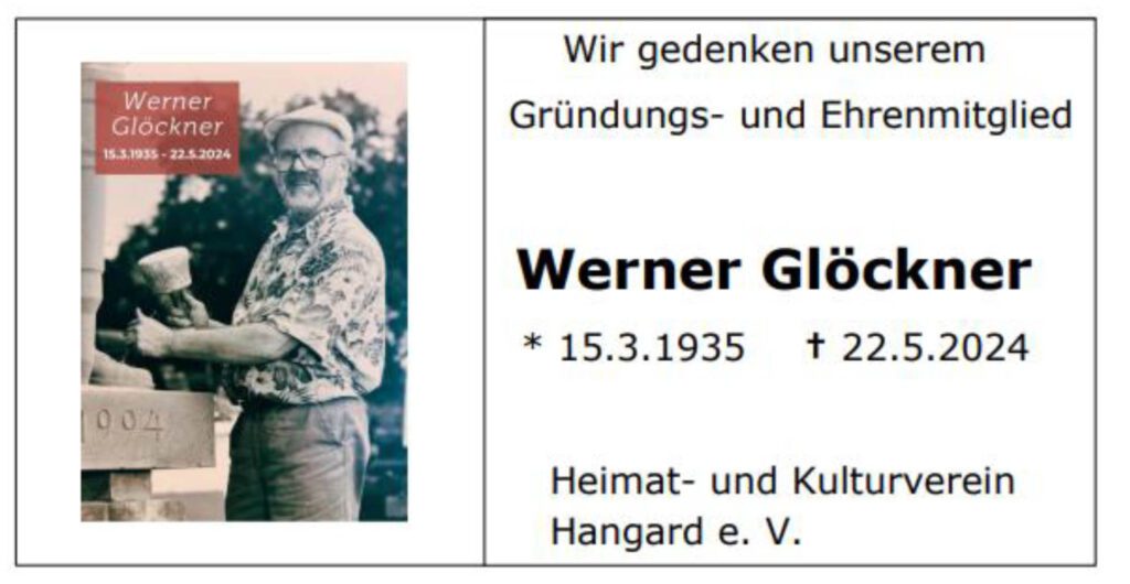 Nachruf für Werner Glöckner